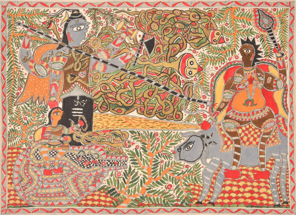 Get Madhubani Paintings Of Lord Kalantaka To The Rescue Of Sage Markandeya.jpg