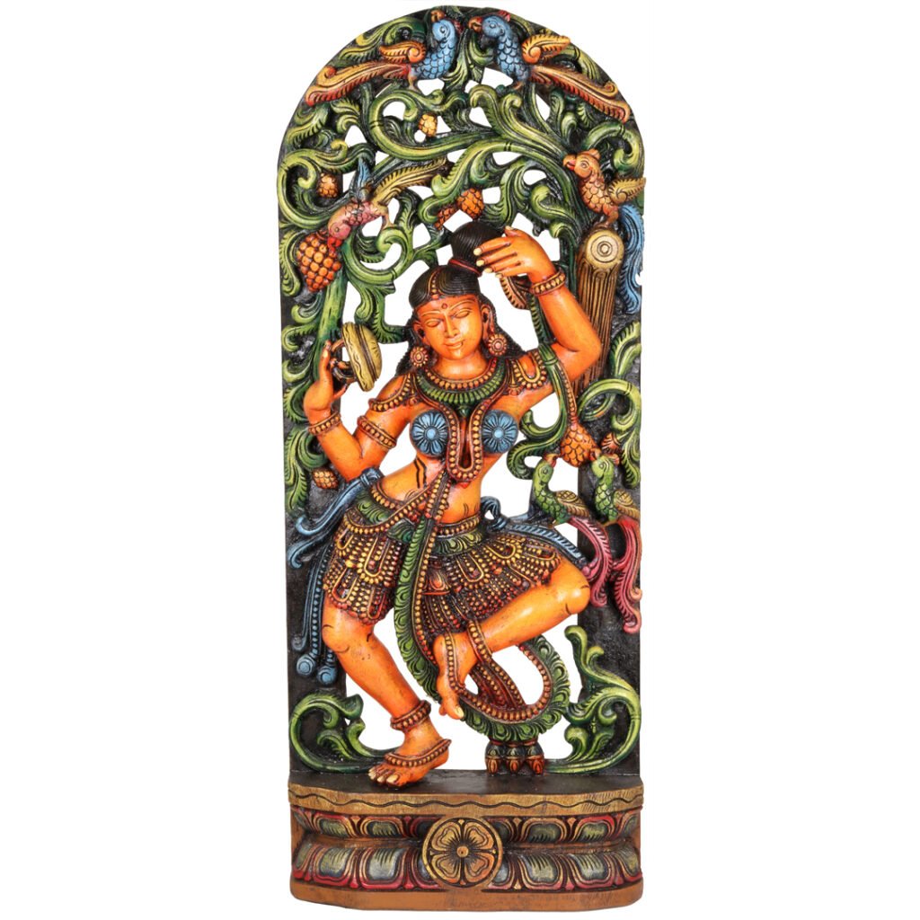 Get Wooden Sculpture  The Beauteous Apsara  Muse Of The Gandharvas By Exotic India Art.jpg