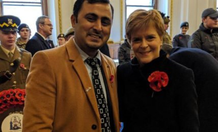 Puneet Dwivedi with Scottish First Minister