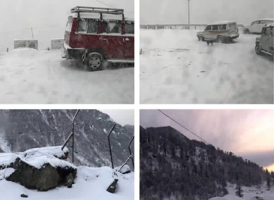 Images of heavy snowfall in Eastern Sikkim 28-29 December 2018