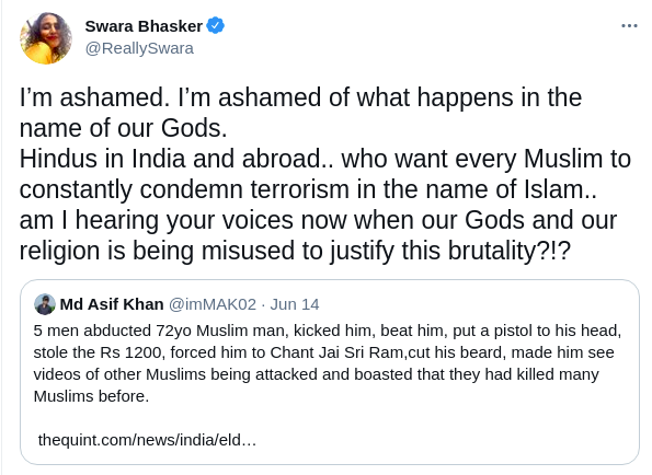 Listing Many times (Hypocrite) Swara Bhasker was NOT ASHAMED - Kreately