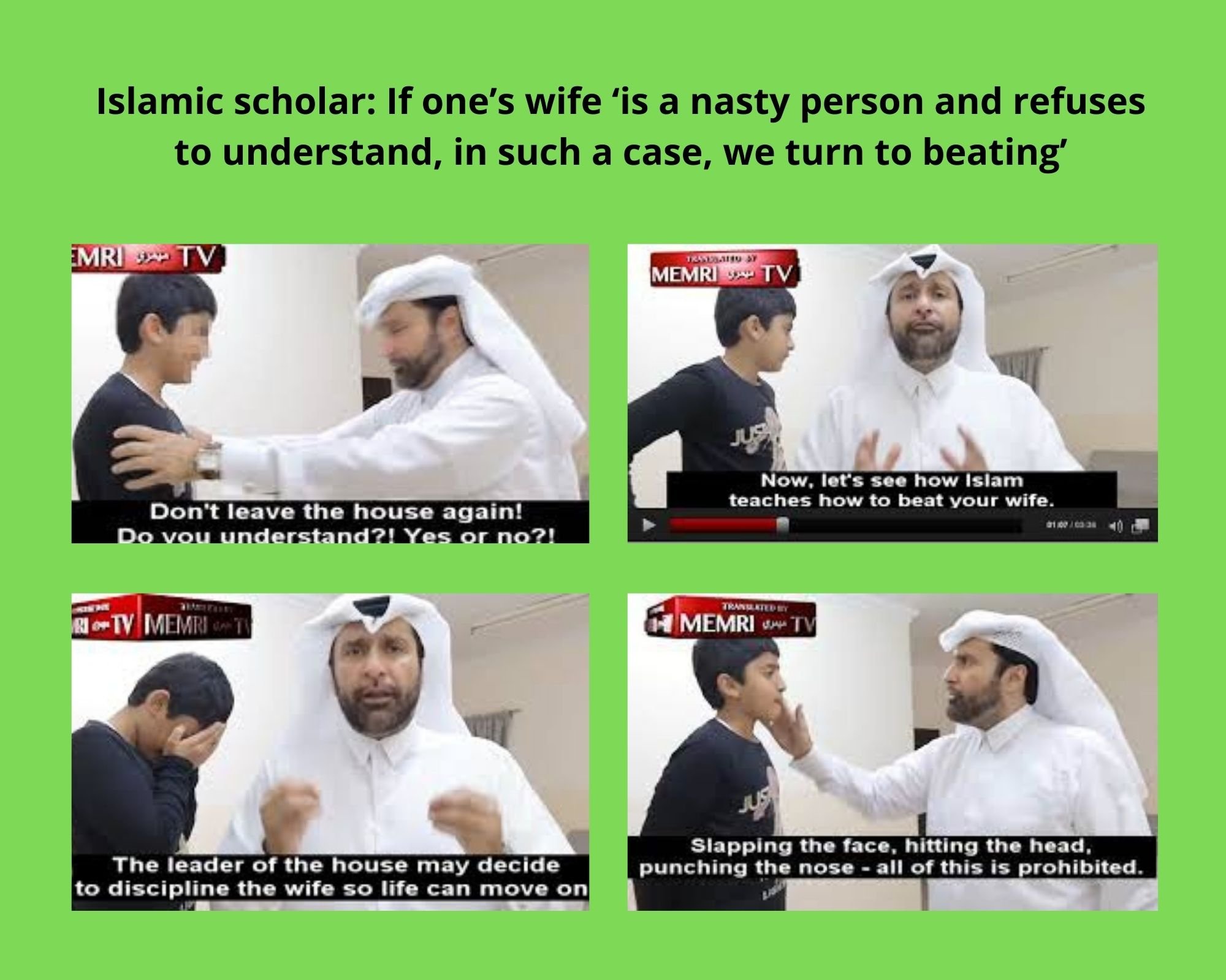 Egyptian Mullah "Scholar" Yosry states: If one's wife a nasty person and refuses to understand, in such a case, we to beating' - Kreately